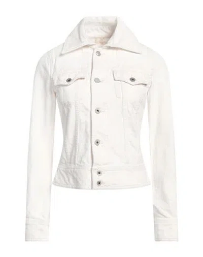 Diesel Woman Denim Outerwear White Size M Cotton