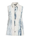 Diesel Woman Denim Outerwear White Size M Cotton, Polyester, Elastane In White