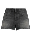 Diesel Woman Denim Shorts Lead Size 29 Cotton In Grey