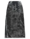 Diesel High Waist Elastic Waistband Midi Skirt In Black