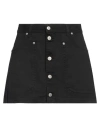 Diesel Woman Denim Skirt Black Size 30 Cotton In Black