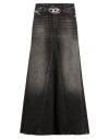 Diesel Woman Denim Skirt Black Size 29 Cotton, Hemp In Black
