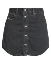 Diesel Woman Denim Skirt Black Size 30 Cotton, Lyocell In Black