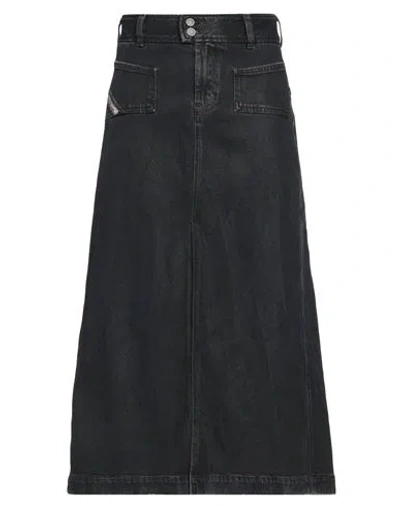 Diesel Woman Denim Skirt Black Size 29 Cotton, Elastane