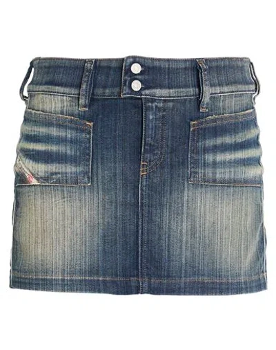 Diesel Woman Denim Skirt Blue Size 29 Cotton, Elastane