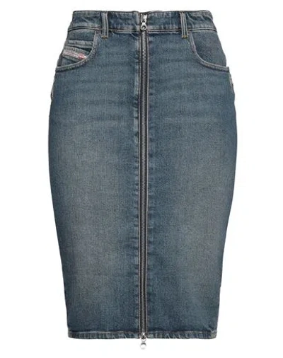 Diesel Woman Denim Skirt Blue Size 29 Cotton, Hemp, Elastane
