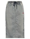 Diesel Woman Denim Skirt Blue Size L Lyocell, Cotton In Blue