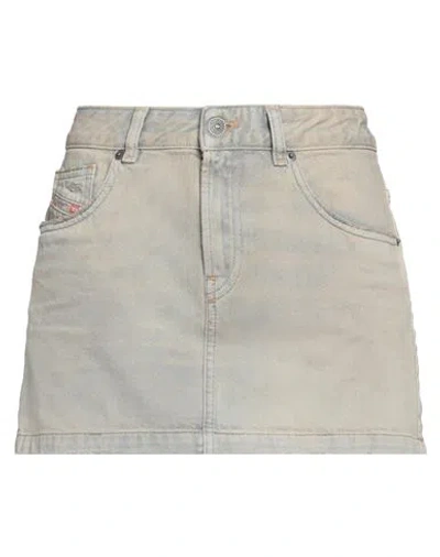 Diesel Woman Denim Skirt Grey Size 30 Cotton