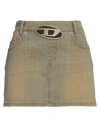 Diesel Mini Denim Skirt In Yellow