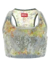 Diesel Sequin Embellished Sleeveless Racerback Crop Top In Multicolor