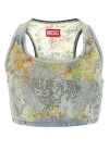 Diesel Sequin Embellished Sleeveless Racerback Crop Top In Multicolor