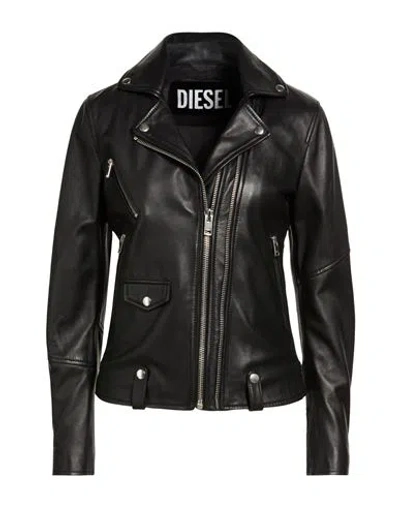 Diesel Woman Jacket Black Size L Sheepskin
