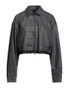 Diesel Woman Jacket Grey Size 10 Polyester, Virgin Wool, Elastane In Gray