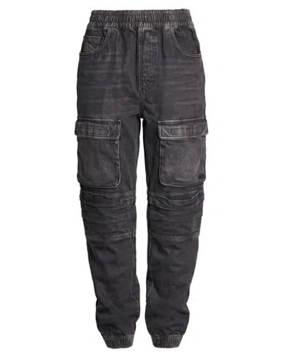 Diesel Woman Jeans Black Size 24 Cotton In Gray