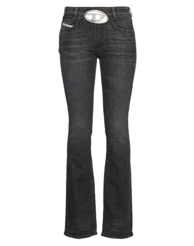 DIESEL DIESEL WOMAN JEANS BLACK SIZE 26 COTTON, ELASTANE