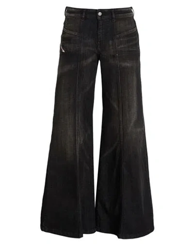 Diesel Woman Jeans Black Size 30w-32l Cotton, Elastane