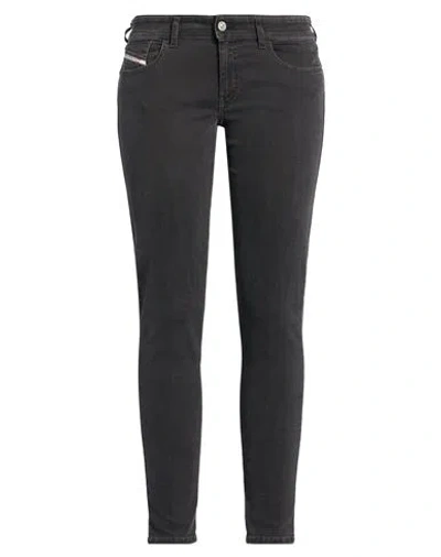 Diesel Woman Jeans Black Size 30w-32l Cotton, Polyester, Elastane