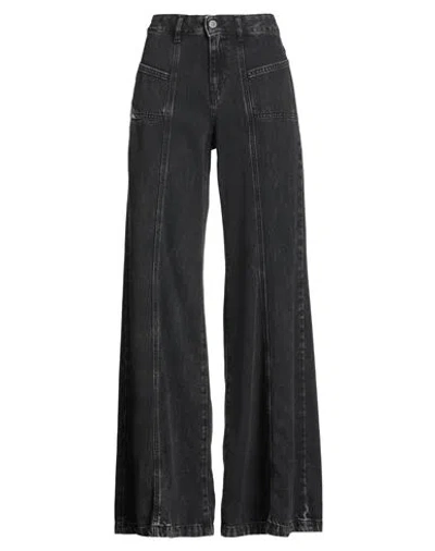 Diesel Woman Jeans Black Size 31w-32l Cotton, Lyocell