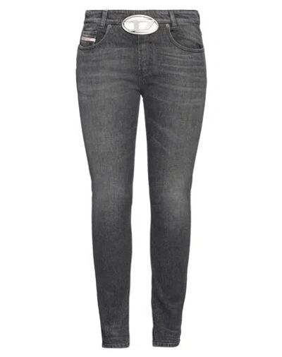 Diesel Woman Jeans Black Size 32 Cotton, Elastane