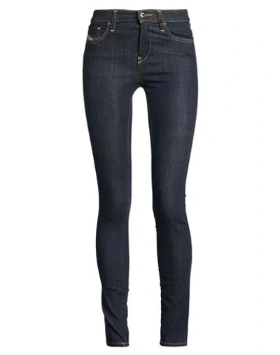 Diesel Woman Jeans Blue Size 23w-30l Cotton, Polyester, Elastane