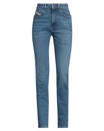 Diesel Woman Jeans Blue Size 24w-34l Cotton, Polyester, Elastane