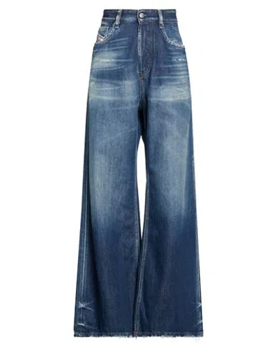Diesel Woman Jeans Blue Size 25w-30l Cotton, Lyocell