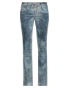 Diesel Crystal-embellished Bootcut Jeans With Jewel Buckle In Blue