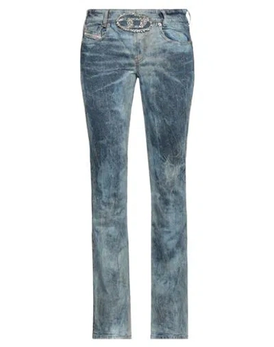 DIESEL DIESEL WOMAN JEANS BLUE SIZE 28 COTTON, HEMP, ELASTANE