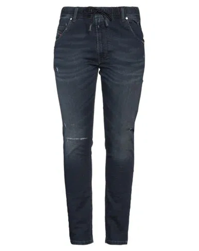 Diesel Woman Jeans Blue Size 28 Cotton, Polyester, Elastane, Bovine Leather