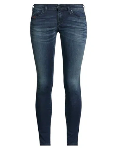 Diesel Woman Jeans Blue Size 28w-30l Cotton, Polyester, Elastane