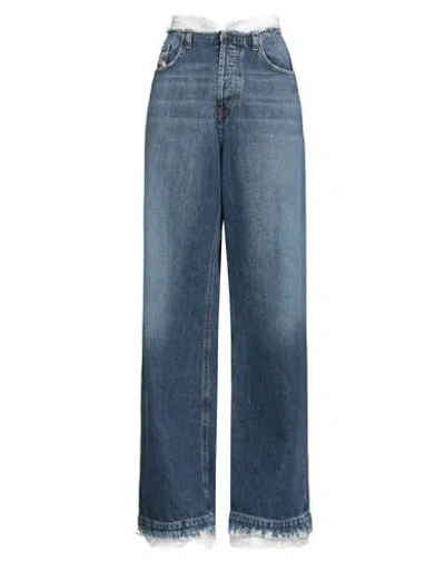 Diesel Woman Jeans Blue Size 28w-32l Cotton, Hemp
