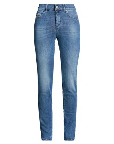 Diesel Woman Jeans Blue Size 28w-32l Lyocell, Cotton, Rayon, Cupro, Elastane In Multi