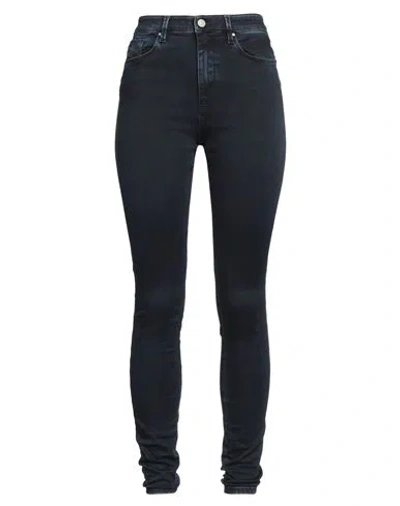 Diesel Woman Jeans Blue Size 27w-32l Cotton, Polyester, Elastane, Cow Leather