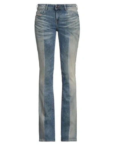 Diesel Woman Jeans Blue Size 30 Cotton, Hemp, Elastane, Cow Leather