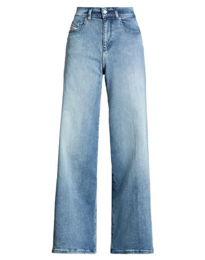 Diesel Woman Jeans Blue Size 30w-32l Cotton, Elastane