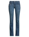 Diesel Woman Jeans Blue Size 30w-32l Cotton, Elastomultiester, Elastane In Blue