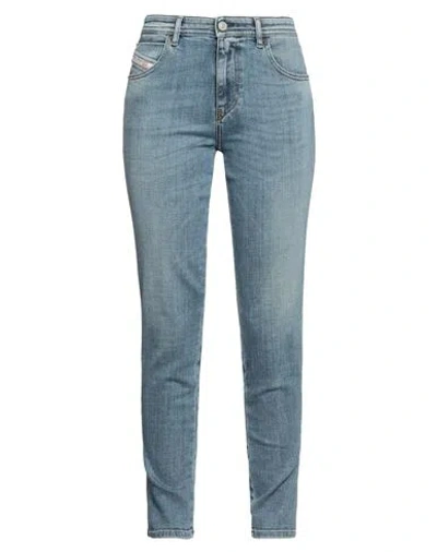 Diesel Woman Jeans Blue Size 30w-32l Cotton, Elastomultiester, Elastane