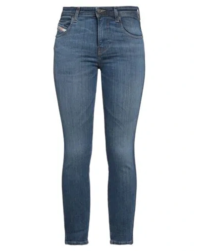 Diesel Woman Jeans Blue Size 30w-30l Cotton, Elastane