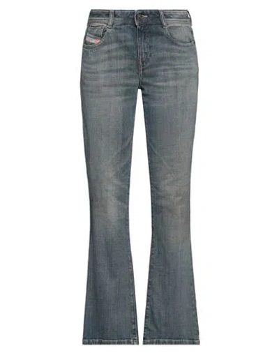 DIESEL DIESEL WOMAN JEANS BLUE SIZE 32W-30L COTTON, ELASTOMULTIESTER, ELASTANE