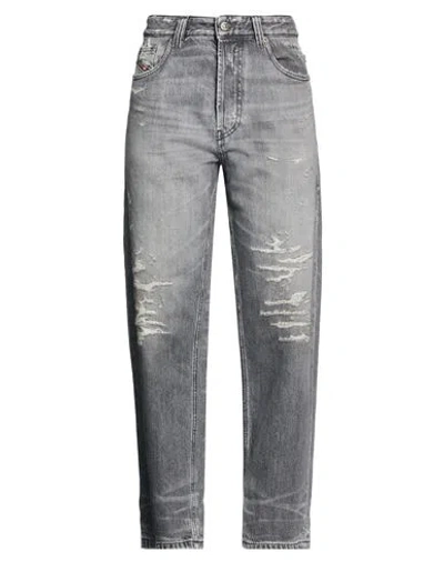 Diesel Woman Jeans Charcoal Size 30w-30l Cotton In Gray