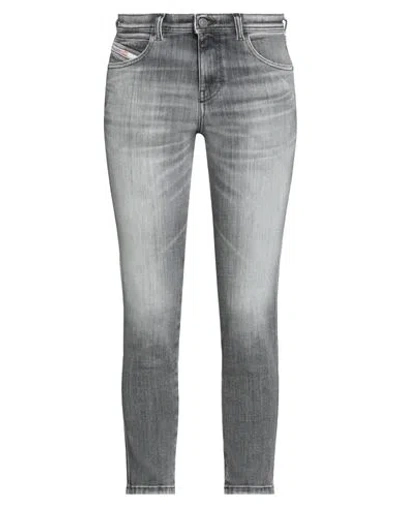 Diesel Woman Jeans Grey Size 29w-30l Cotton, Elastomultiester, Elastane In Gray