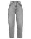 Diesel Woman Jeans Grey Size 31w-30l Cotton, Elastane In Grey
