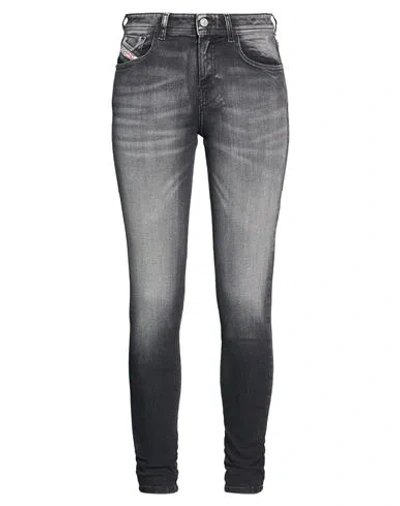 Diesel Woman Jeans Grey Size 31w-32l Cotton, Polyester, Elastane In Gray