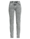 Diesel Woman Jeans Grey Size 31w-34l Cotton, Elastomultiester, Elastane In Gray