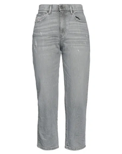 Diesel Woman Jeans Grey Size 32w-30l Cotton, Elastane In Gray