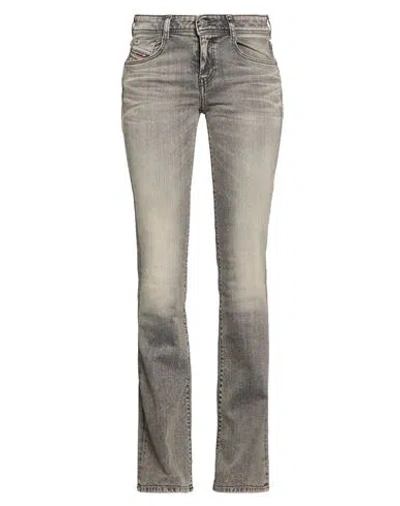 Diesel Woman Jeans Grey Size 32w-32l Cotton, Elastane In Gray