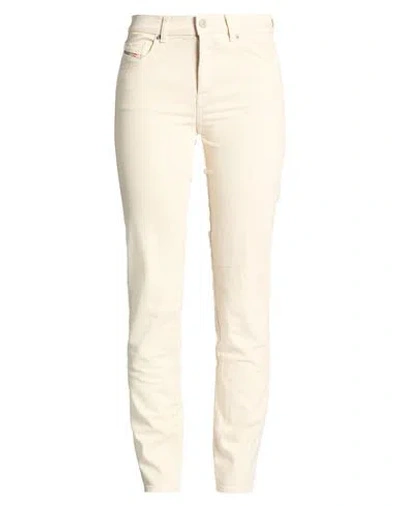 Diesel Woman Jeans Ivory Size 32w-32l Cotton, Elastane In White