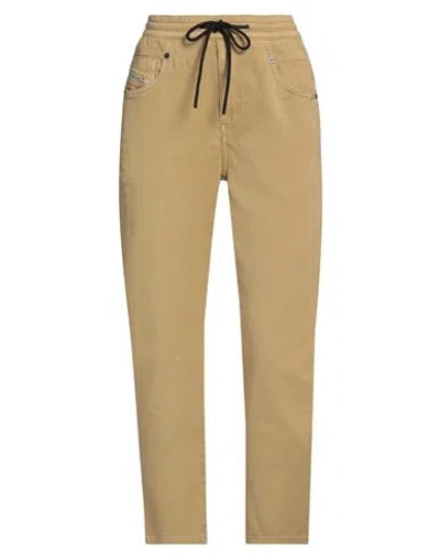 Diesel Woman Jeans Sand Size 25 Cotton, Polyester, Elastane In Beige