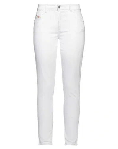 Diesel Woman Jeans White Size 24w-32l Cotton, Polyester, Elastane