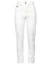 Diesel Woman Denim Pants White Size 33w-32l Cotton In White